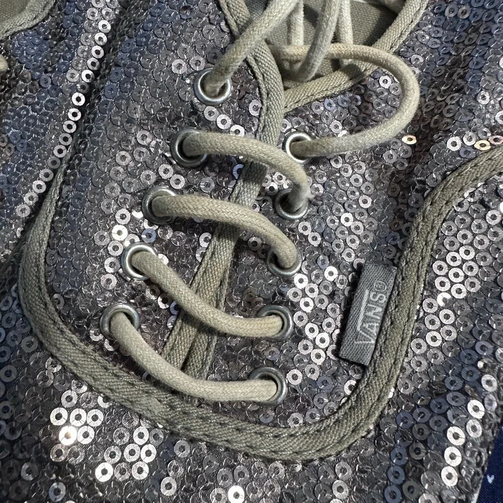 Vans Silver Sneakers with Shimmery Canvas